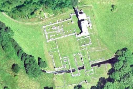 aerial view Roche Abbey