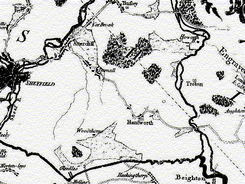 Map showing Handsworth area