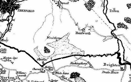 Map showing Woodthorpe