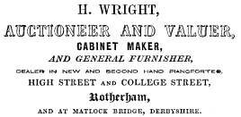 H Wright, Auctioneer and Valuer, High St