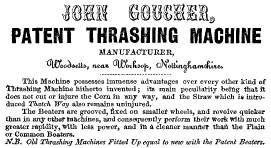 John Goucher,Patent Thrashing Machine,Woodsetts