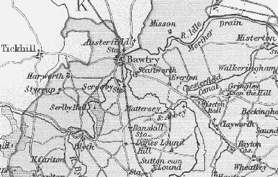 Map of Austerfield area