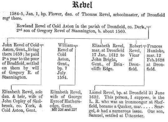 Pedigree of Revel, MS172