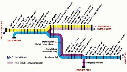 Supertram Routemap